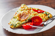Cheese, Spinach And Tomato Omelette