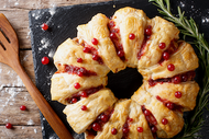 Brie And Cranberry Pastry Wreath