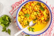 Curried Coconut Chickpeas And Tomatoes