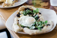 Poached Egg Flatbread With Broccoli